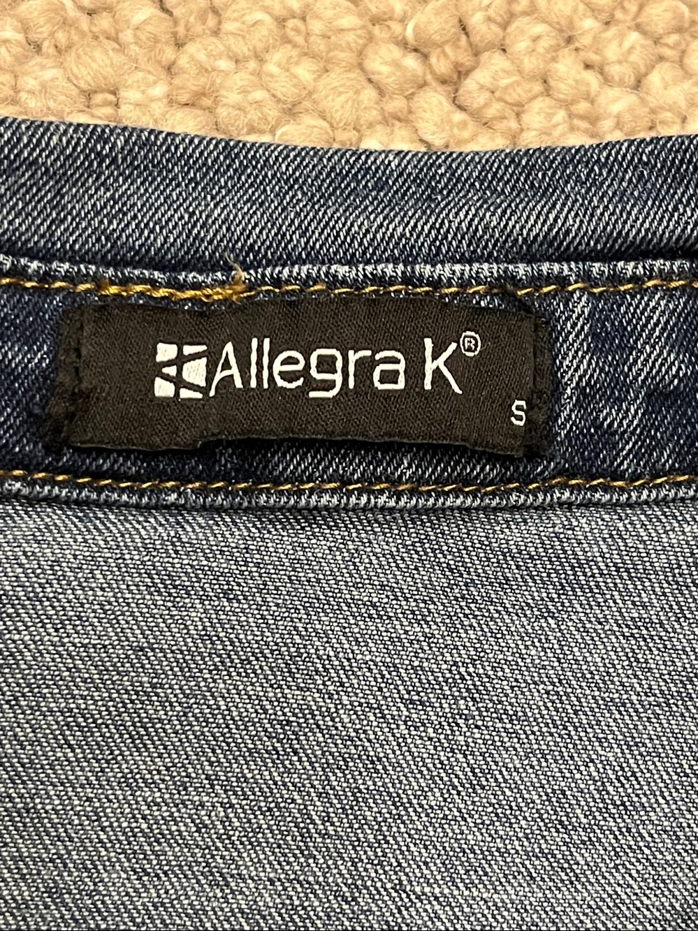 Allegra K Denim Short Sleeve Jacket - Picture 3 of 9